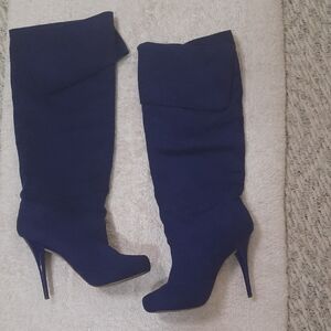Michael Antonio Deep Blue Heeled Boots